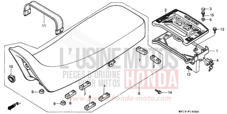 SITZ von Africa Twin 750 SHASTA WHITE (NH138H) von 1992